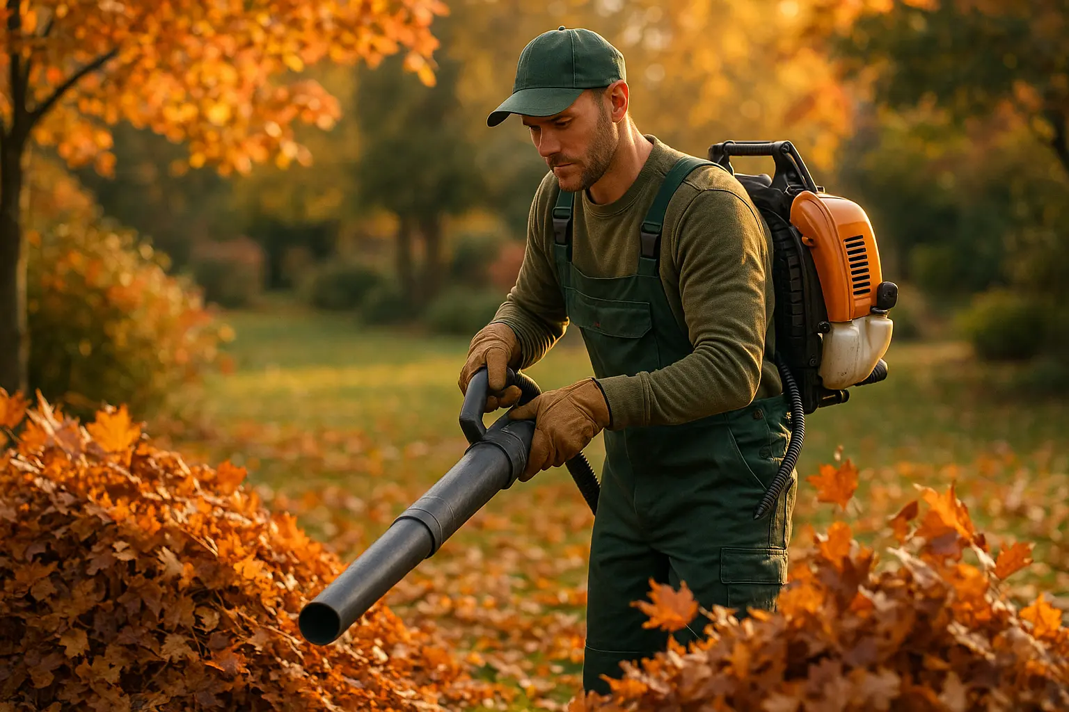 Jardin en automne avec feuillages colorés