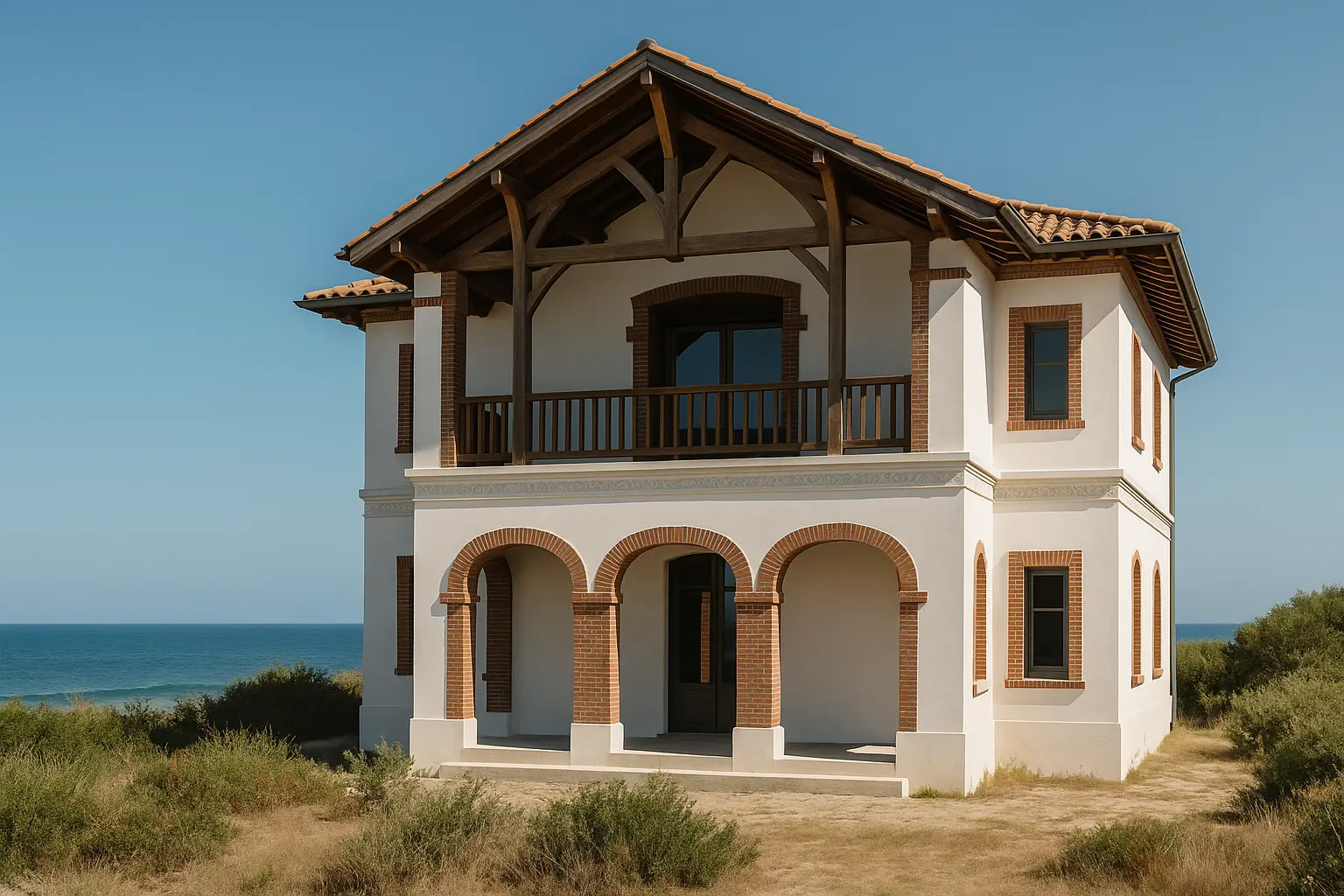 maison de bord de mer sur l'atlantique