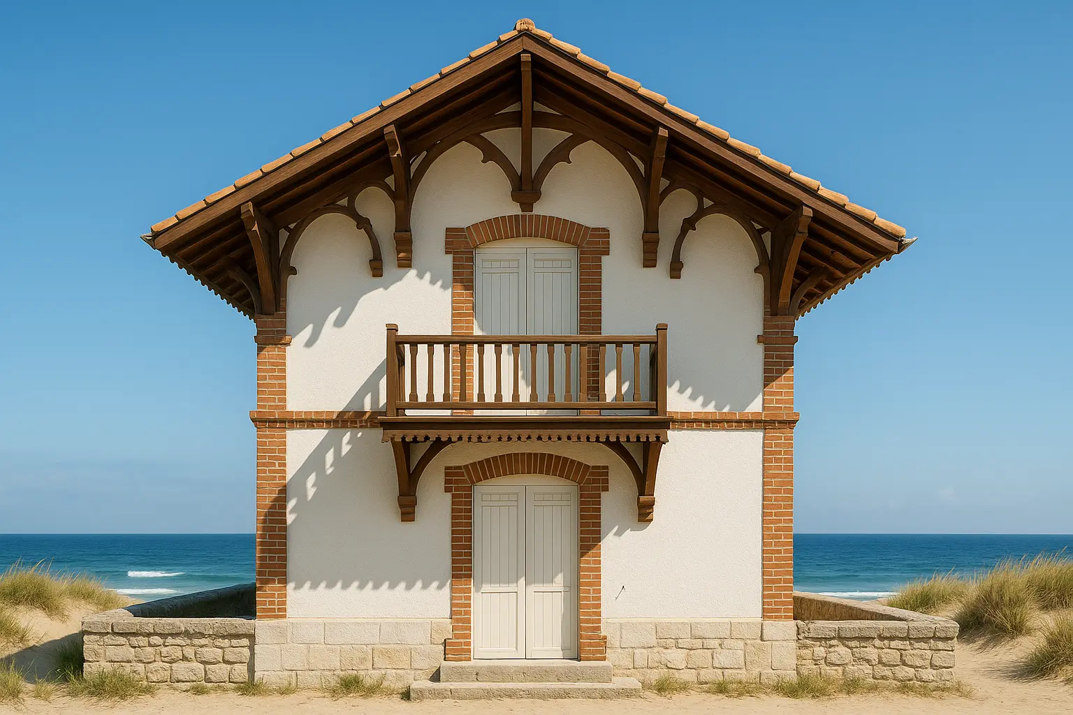 Maison en bord de mer avec architecture adaptée au littoral