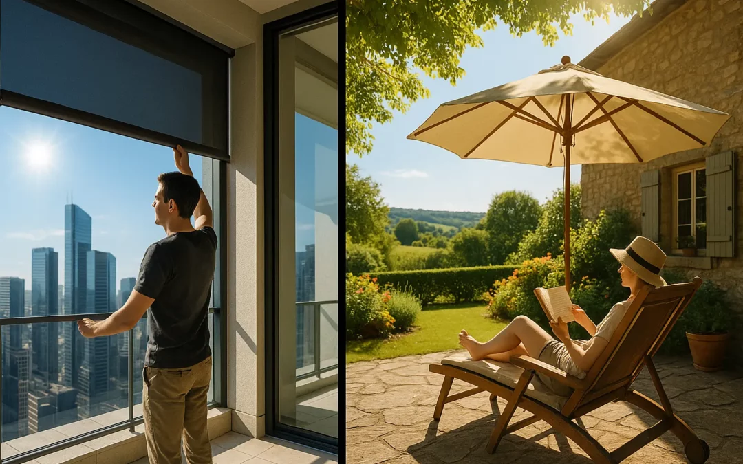 Maison en ville VS à la campagne : adapter sa protection solaire
