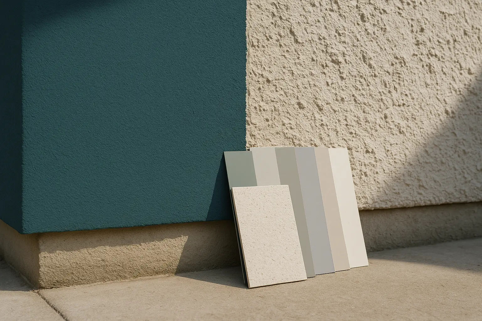 Illustration des différentes textures de peinture pour façade