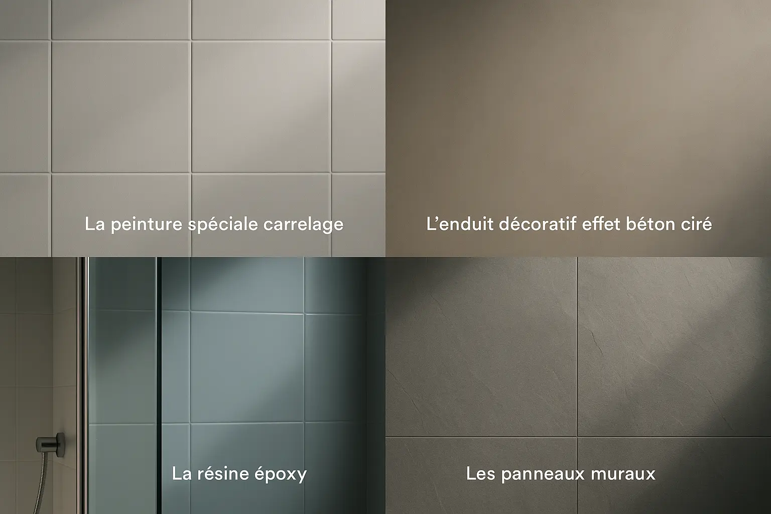 Comparatif de revêtements muraux pour salle de bain