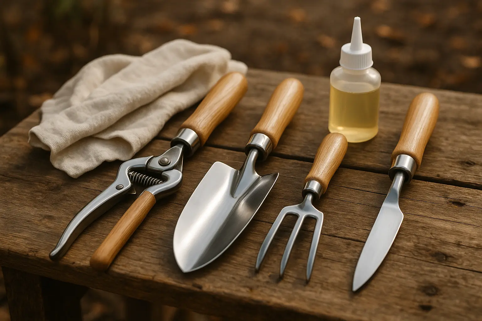 <strong>Préparation des outils de jardin pour l’hiver</strong>« ></p>
<p>Les corvées de fin de saison approchent. Une tâche essentielle attend les jardiniers méticuleux : <strong>préparer vos outils pour l’hiver</strong>. Des outils mal préparés risquent de ne pas survivre à l’hivernage, vous obligeant à en racheter au printemps. Prendre soin d’eux, c’est aussi préserver l’équilibre de votre jardin : une cisaille mal nettoyée propage les maladies d’une plante à l’autre.</p>
<p>Qui n’a jamais dû jeter un outil rouillé ? <strong>En l’entretenant, vous évitez les mauvaises surprises</strong>. Un sécateur émoussé fragilise les arbustes, une pelle mal entretenue multiplie le labeur au printemps. Sans désinfection, les maladies des plantes se transmettent via vos outils. Une lame corrodée perd son efficacité, rendant chaque tâche plus éprouvante.</p>
<p>Transformez cette corvée en rituel utile. Commencez par un nettoyage minutieux, un séchage complet, un affûtage méthodique et une lubrification ciblée. <strong>Le stockage, souvent négligé, est crucial</strong> : un garage sec ou une remise bien ventilée protège l’acier. Un rangement suspendu évite chocs et frottements. Pour les outils électriques, retirez les batteries et videz le réservoir d’essence.</p>
<p>Aurélie y verrait une opportunité : économiser temps et argent. Chaque minute investie maintenant, c’est une heure gagnée au retour des beaux jours. Prêt à éviter les mauvaises surprises ? Découvrez les étapes concrètes pour que vos outils traversent l’hiver sans encombre.</p>
<h2 id=
