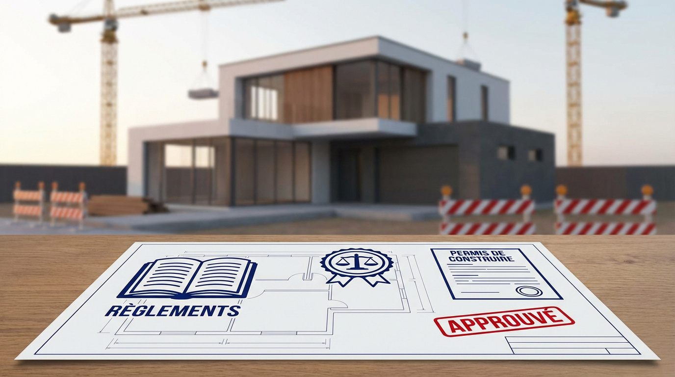 Dossier de permis de construire validé avec plans de maison neuve