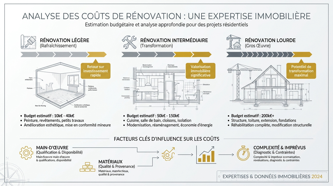Analyse détaillée des coûts pour la rénovation d'une maison