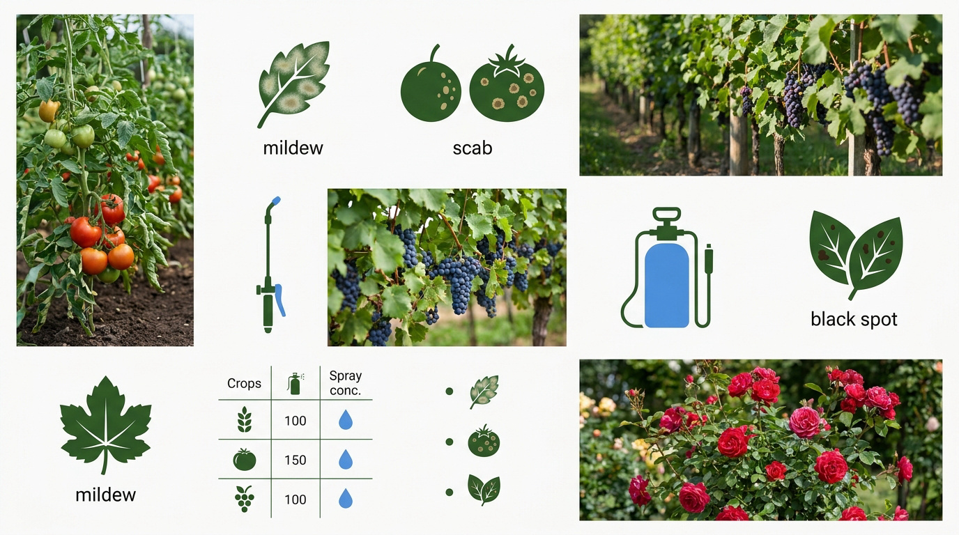 Tableau récapitulatif des dosages de bouillie bordelaise pour le potager et le verger